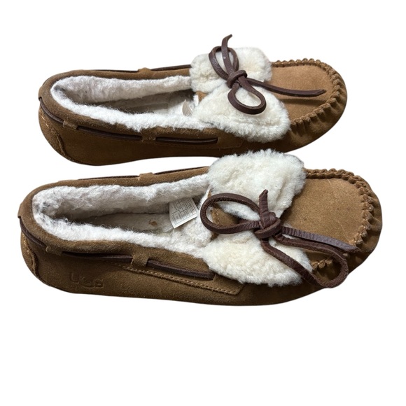 UGG Dakota Slip On Moccasin Slippers in Chestnut Size 7 - Picture 4 of 7
